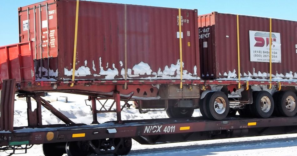 wagon-plat-conteneurs nirinnu entrepot conteneurs transport et logistique a scheffeville services canada 2019